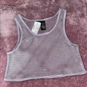Windsor Lilac Mesh Crop Top